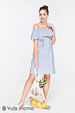 Сарафан для вагітних та годуючих Chloe L Юла Мама Блакитний+Молочний, фото 2