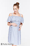 Сарафан для вагітних та годуючих Chloe L Юла Мама Блакитний+Молочний, фото 3