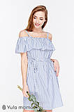 Сарафан для вагітних та годуючих Chloe L Юла Мама Блакитний+Молочний, фото 6