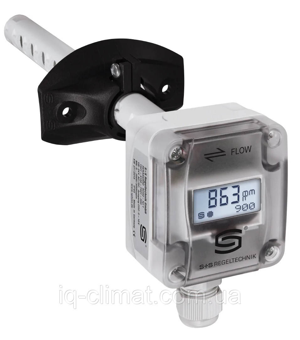 KCO2-W LCD канальний датчик концентрації CO2 з релейним виходом і дисплеєм, діапазон 2000/5000 ppm, S+S Regeltechnik