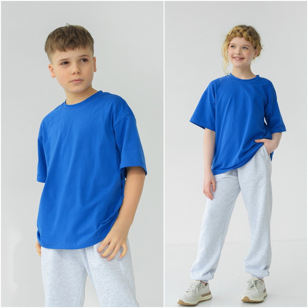 Футболка дитяча Оversize & Unisex тканина кулір 95% бавовни 116-122, 128-134