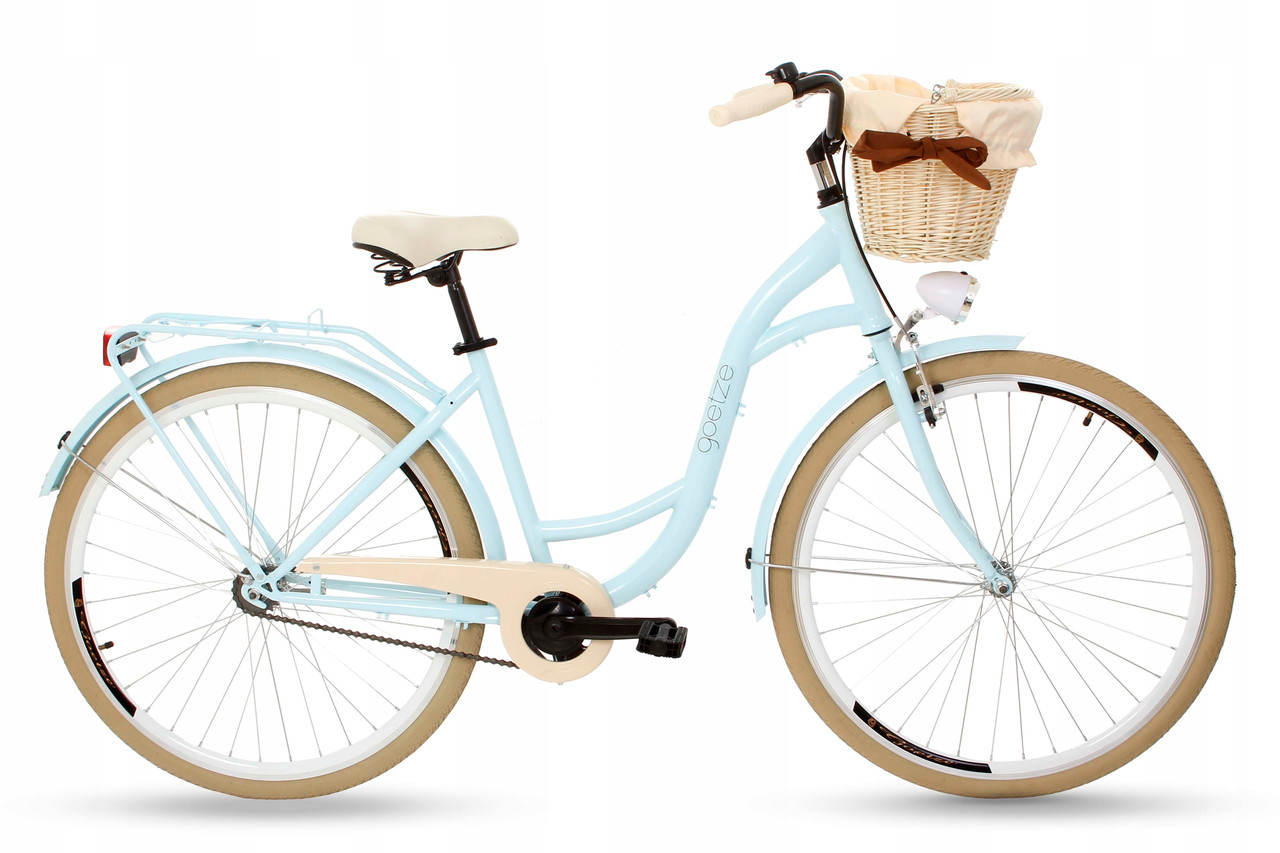 Велосипед Goetze Style 28" блакитний + фара і кошик в Подарунок