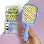 Гребінець для волосся Superbrush Plus Hollow Comb, блакитний/ жовтий, фото 3