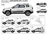 Молдинги на двері для Dacia Renault Duster II 2018+, FL 2021+, FL2023+, фото 7