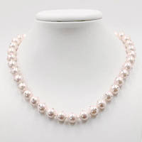 Намисто з Перли майорес 10 мм Довжина 46 см Рожевий у Цирконах