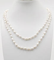 Буси Річний Перли 8х6 мм 118 см Білий