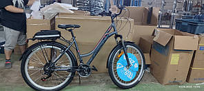 Електровелосипед 26" Formula OMEGA AM рама — 350 Вт 36 В задн. 10 А·год батарея в сумці, 2022 (темно-сірий з