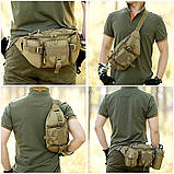 Поясна сумка велика тактична койот, фото 3