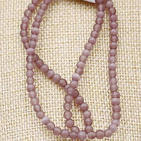 Бусини Котяче око діаметр 3-4 мм колір фіолетовий 95 шт.