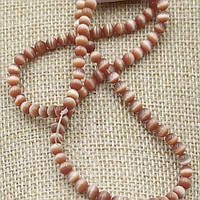 Бусини Котяче око діаметр 3-4 мм колір темно-жовтогарячий 95 шт.