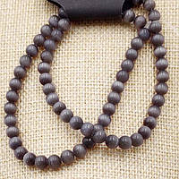 Бусини Котяче Око діаметр 6 мм колір темно-сірий 65 шт.