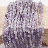 Бусини з Аметрину 8х5 мм 39 см Галтовка