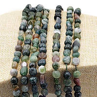 Бусини з індійської Яшми 8х6 мм 39 см Галтовка