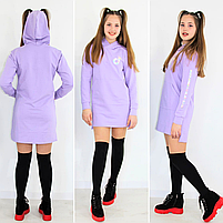 Сукня демісезонна на дівчинку спортивна з капюшоном Сукня - худі вік 6-15 років Різні кольори, фото 4