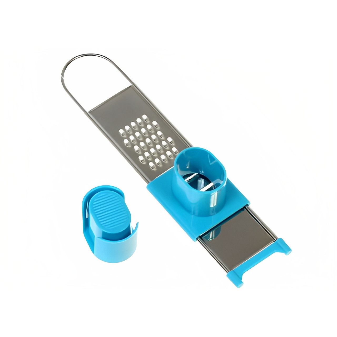 Тертка з тримачем для шоколаду, сиру, горіхів, часнику, імбиру з нержавіючої сталі 23 см