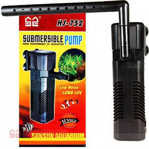 Фільтр внутрішній SunSun HJ-752. Компактний внутрішній акваріумний фільтр для очищення води в акваріумах., фото 3