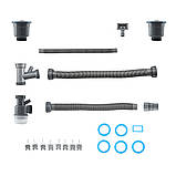 Кухонна мийка GAPPO GS8350 накладна 830x500 мм, нержавіюча сталь, фото 6