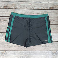 Плавки-шорты мужские для купания. Баталы. Т. серый/зелёный