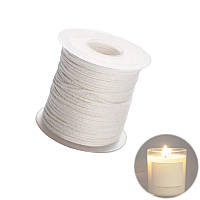Фитиль для свечей 60м хлопковый 24-слойный плетеный, белый, катушка