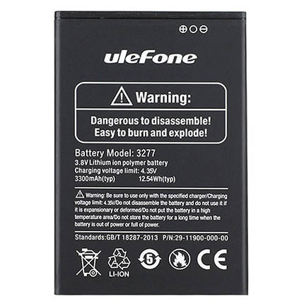 Акумулятор для Ulefone Note 6 / Note 6P / Note 6T / 3300 mAh, фото 1