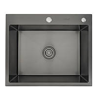 Кухонная мойка GAPPO GS6050-6 накладная 600x500 мм, нержавеющая сталь, поверхность PVD