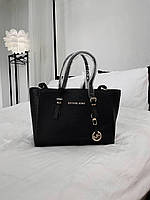 Женская подарочная сумка шопер Michael Kors Shopper Black (черная) torba0062 стильная сумочка Мишель Корс