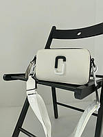 Женская подарочная сумка Marc Jacobs Snapshot White Black (белая с черным) S38 модная стильная сумочка тренд