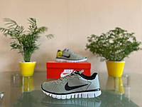 Размер 42 Мужские кроссовки Nike Free Run 3.0 (серые) лёгкие тонкие спортивные кроссы D341 Найк Аир Макс тренд