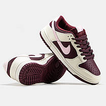 Жіночі Кросівки Nike SB Dunk Low Valentine's Day Bordo / Найк СБ Данк Валентайнс Дей Низькі Бордові з Білим, фото 6