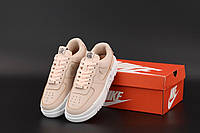 Женские кроссовки Nike Air Force (розовые) низкие демисезонные универсальные кеды К12579 37 vkros