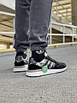 Чоловічі кросівки Adidas ZX 500 RM Blends Black Suede (чорні) молодіжні кроси демісезон J3465 top, фото 8