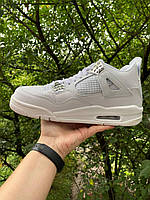 Мужские кроссовки Nike Air Jordan 4 Retro (белые) стильные повседневные кроссы D242 Найк Аир Джордан cross