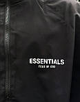 Вітровка молодіжна Essentials Fear of God (чорна) арт7496 легка вітрозахисна класна куртка на змійці top, фото 2