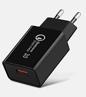 Быстрая зарядка QC 3.0 Fast Charger QC USB 18W Сетевое зарядное устройство 5V/3A, 9V/2A, 12V/1.6A