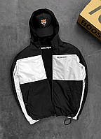 Мужская ветровка Balenciaga (черно-белая) W22 легкая ветрозащитная классная куртка на молнии L cross