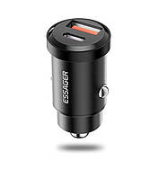 Автомобільне зарядне Essager Car Charger 30W USB + Type C у прикурювач авто ES-CC07