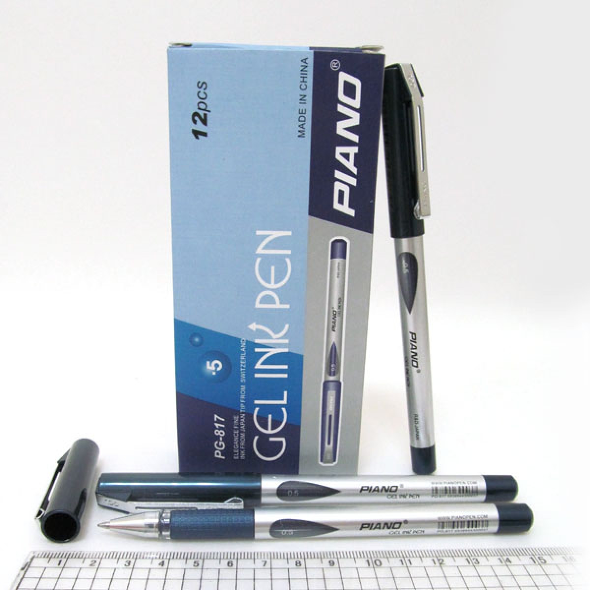 Ручка гелева Piano PG-817 з грипом 0,5мм, фото 1