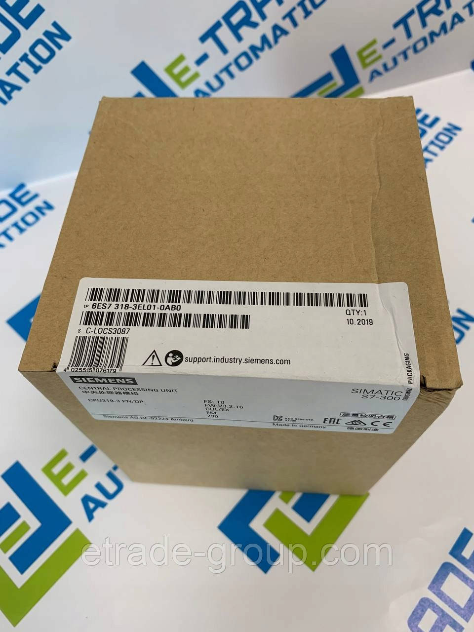 Контролер Siemens 6ES7318-3EL01-0AB0 SIMATIC S7-300 (6ES7 318-3EL01-0AB0, 6ES73183EL010AB0), фото 1
