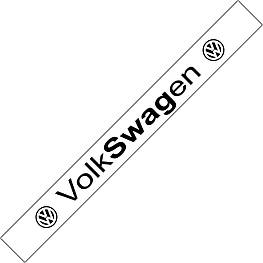 Сонцезахисна наклейка на лобове скло VolkSwagen біла