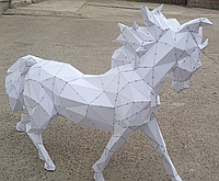 PaperKhan Конструктор из картона конь лошадь жеребец оригами papercraft 3D фигура развивающий набор антистресс