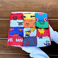 Набір жіночіх шкарпеток 36-41 12 пар у подарунковій коробці Мультгерої, Герої DC, Marvel.