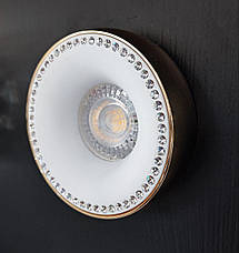 Накладний світильник із кришталевими елементами 10 см золото, фото 4