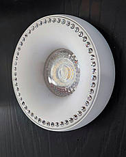 Накладний світильник із кришталевими елементами 10 см білий, фото 5