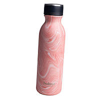 Термос для воды металлический Bohtal Insulated Flask Pink Marble 600 мл розовая
