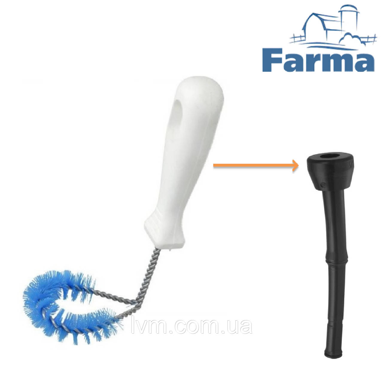 Фланцева щітка для миття горловини соскової гуми