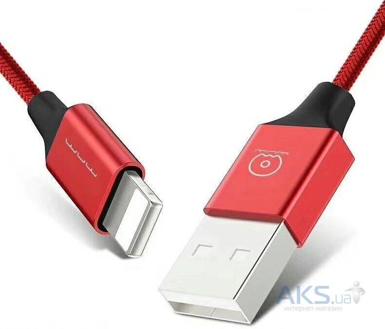 USB Кабель WUW X94 Lightning Cable Red рожевий 2 м, фото 1