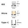 Конектор магнітний тип Micro-USB для заряджання 5 Pin / Конектор-адаптер для кабелю магнітного 1шт, фото 7