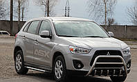 Кенгурятник для Mitsubishi ASX 2010-2013+ d60 передняя защита бампера из нержавеющей стали