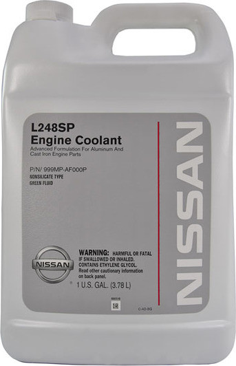 Nissan Coolant L248SP зелений, 3,78 л концентрат антифризу, фото 1