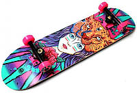 Скейтборд дерев'яний від Fish Skateboard "Girl and Tiger"